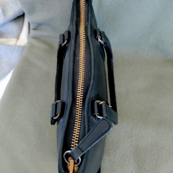 Vintage Coach Black Leather Slim Handle Clutch NYC - Picture 8 of 10